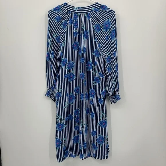 NWT Draper James RSVP V-Neck Smocked Sleeve Dress Women’s Size Medium - Picture 3 of 6